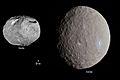 Eros, Vesta and Ceres size comparison