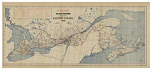 Excise Inland revenue map of Eastern Canada, 1884 CTASC