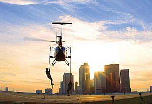 FBI Hostage Rescue training from helicopter