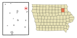 Location of Clermont, Iowa