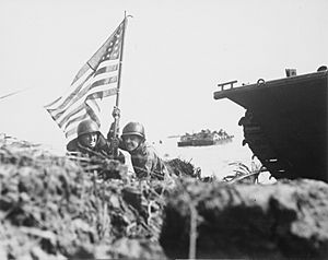 First flag on Guam - 1944.jpg