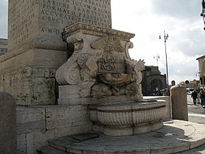 Fountain in the pedestal of the obelisk in front of S. Giovanni in Laterano