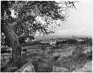 General view of Mission Santa Barbara and surrounding land from hill, ca.1901-1904 (CHS-2261)