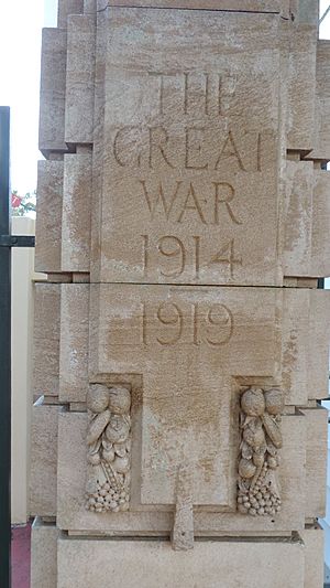 Great War pillar, Gympie and Widgee War Memorial Gates, 2015