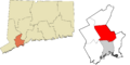 Greater Bridgeport incorporated and unincorporated areas Trumbull highlighted