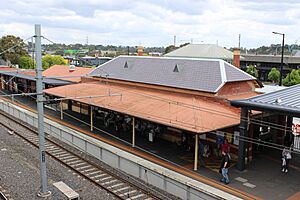 Heritage station building at Ringwood Railway Station Platform 1
