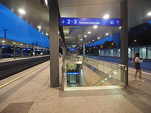 Hohemens railway station in the evening