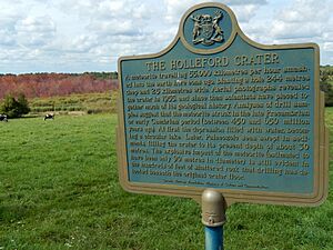 Holleford Crater historical plaque DSCN0854r