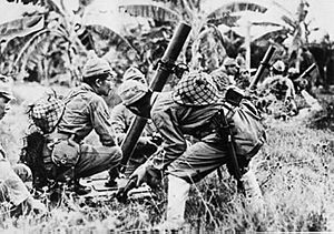 IJN-Special-Naval-Landing-Force-Soldiers-with-Type-97-81-mm-Infantry-Mortar-drill-Buna-Gona-1942