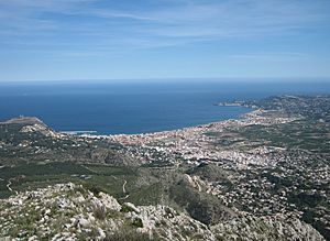 View of Xàbia from Montgó massif