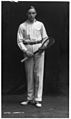 Jay Gould II, full-length portrait, standing, facing front, holding tennis racket LCCN96524611