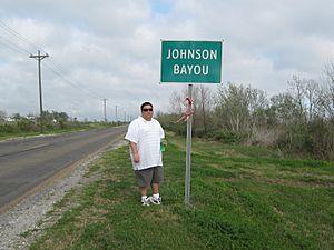 Johnson Bayou road sign