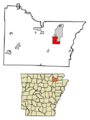 Lawrence County Arkansas Incorporated and Unincorporated areas Hoxie Highlighted 0533580