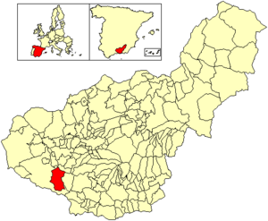 Location of Arenas del Rey