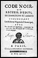 Louis XV - Code noir, 1743