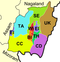 Manipur district map