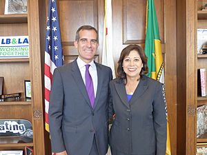 Mayor Eric Garcetti and County Supervisor Hilda Solis (15472578322)