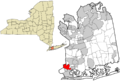 Nassau County New York incorporated and unincorporated areas Woodmere highlighted
