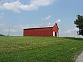 New barn at the Isaac Tate Farm