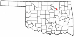 Location of Prue, Oklahoma