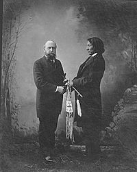 Othniel C Marsh and Red Cloud in New Haven Connecticut