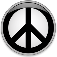 Peace button large