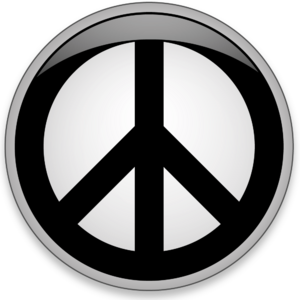Peace button large