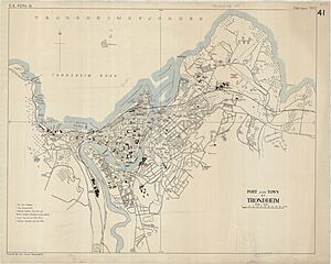 Plan of Trondheim, 1942