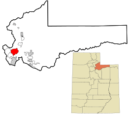 Location in Summit County and the state of Utah