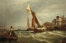 Tilbury Fort - Wind Against Tide by Clarkson Stansfield, 1849