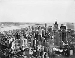 View from Woolworth Building 1913 New York City