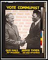 Vote Communist - Gus Hall for President, Jarvis Tyner for Vice-President LCCN2016648826