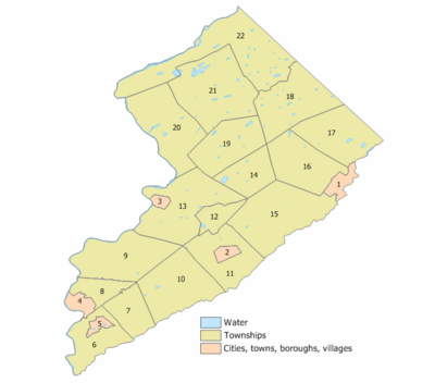 Warren County, New Jersey Municipalities