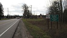Waters, MI road signage (November 2021)