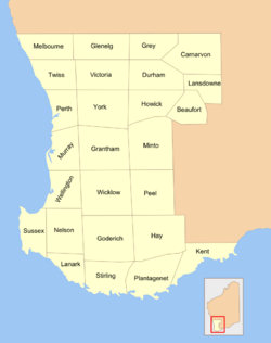 Western Australia cadastral divisions