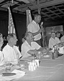 "Gunfighter" pilots of the 480th and 390th Tactical Fighter Squadrons from Danang Air Base, Vietnam attend a... - NARA - 542304