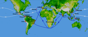 16th century Portuguese Spanish trade routes