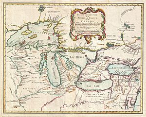 1755 Bellin Map of the Great Lakes - Geographicus - GreatLakes-bellin-1755