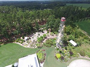 Aerial view of Moore Farms Botanical Garden