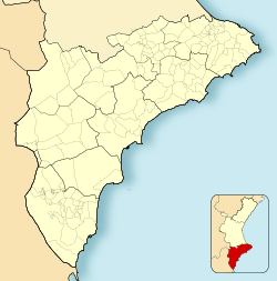 Jalón is located in Province of Alicante