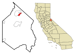 Location in Alpine County and the state of California
