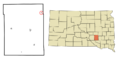 Aurora County South Dakota Incorporated and Unincorporated areas Storla Highlighted