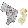 Bergen County New Jersey Incorporated and Unincorporated areas Hillsdale Highlighted