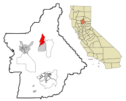 Location in Butte County and the state of California