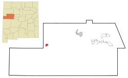 Location of Pinehill in Cibola County