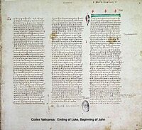 Codex Vaticanus end or Luke