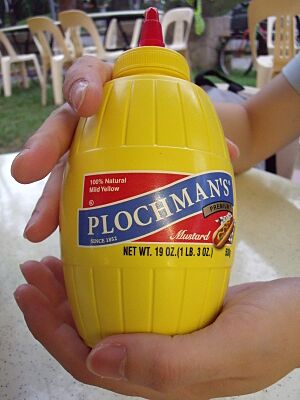 David holding mustard