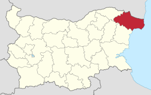 Location of Dobrich Province in Bulgaria