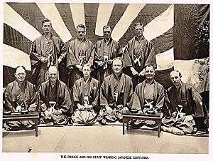 Edward VIII with his staff in Japan 1922