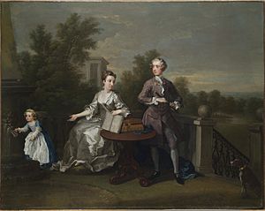 Edwards Hamilton family on a Terrace 1734 by William Hogarth
